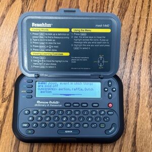 Franklin Merriam-Webster Electronic Dictionary & Thesaurus - Black